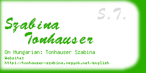 szabina tonhauser business card